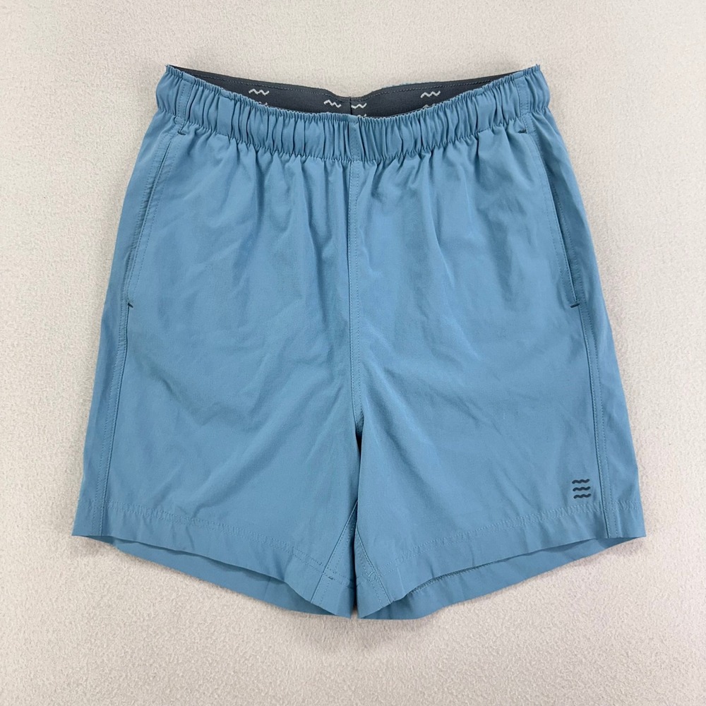 FREE FLY Breeze 5" Shorts Mens Small Blue Storm Cloud Bamboo Comfort Athletic